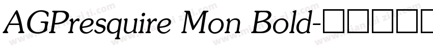 AGPresquire Mon Bold字体转换
